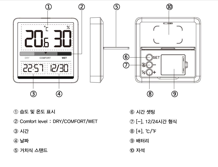 Digital ThermoHygrometer KA.TH01(디지털 온습도계) KAS602 > 6. 실험실기초장비 대영이화학